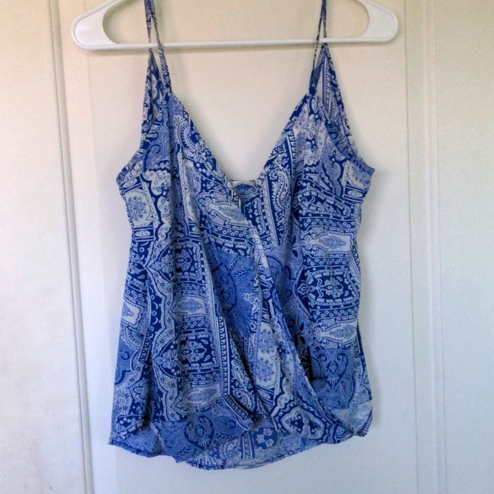 Royal Blue Bohemian Pattern Tank Top